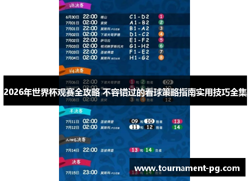 2026年世界杯观赛全攻略 不容错过的看球策略指南实用技巧全集